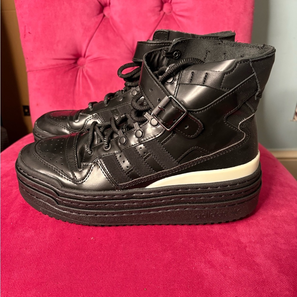 adidas Black High-Top Platform Sneakers